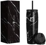 IRON °FLASK Nomad Tumbler - 710 ml, 2 Lids (Straw/Flip), Vacuum Insulated Stainless Steel Bottle, Double Walled, Thermo Coffee Travel Mug, Water Metal Canteen