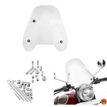 Ozango Bike Fiber Glass Front Windshield/Wind Shield Visor White for Royal Enfield Standard 350 Twin Spark