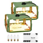 GAESHOW 2 Pack Flea Lamp Traps for Home, Flea Light Trap with 4 Light Bulbs and 4 Glue Discs, Non-Toxic Flea Lamp Traps for Indoor, Bed Bug Trap for Bedding, Carpets