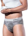 DAMENSCH Men Deo-Soft Supima Modal Briefs-Pack of 1-Dashed Silver-Large