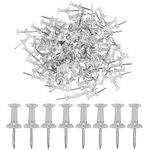 HXMJIED 120pcs Transparent Push Pins,Plastic Head Drawing Poster Tacks Needle, Clear Poster Pins for Wall Hangings,Cork Board,Maps Posters Photos,Pinboard,Notice Board,Xmas Party Decorations