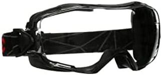 3M GoggleGear 6000 Series Safety Goggle, Black Shroud, Scotchgard Anti-Fog Coating, Clear Anti-Scratch Lens