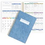 Budget Planner - Monthly Finance Organizer with Expense Tracker Notebook to Manage Your Money Effectively, Undated Finance Planner/Account Book, Start Anytimem,A5(8.6x5.9 inchs),100gsm Paper - Denim