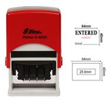 Self Inking Shiny Date Stamp with Entered & Initial Text Office Stationery Rubber Stamper S-829D