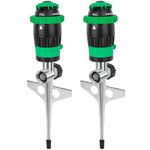 [2 Pack] RESTMO Rotary Gear Drive Sprinkler with Metal Spike Base, 5-Pattern Heavy Duty Gardening Watering System, Multi-Adjustable Lawn Sprinkle for Garden Plant, Flower Bed and Large Yard Area