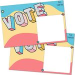 100 Bulk Voter Postcards 4x6” - Fun Colorful Vote Design With Blank Backside of Card to Write a Longer Message to Voters - Uncoated Cardstock for No Smearing