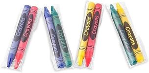 CrayonKing 500 Sets of 2-Packs in Cello (1,000 total bulk Crayons) Restaurants, Party Favors, Birthdays, School Teachers & Kids Coloring Non-Toxic Crayons