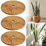 ZeeDix 3 Pcs Coconut Fibers Mulch Ring Tree Protector Mat,11.8 Inch 100% Natural Coco Coir Tree Protection,Tree Ring Mats Tree Disc Plant Cover for Indoor or Outdoor