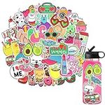 Waterproof Cute Vinyl Stickers Pack for Water Bottle Laptop for Teen Boys, Girls (50Pcs Beach Style)