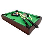 HLC 20 Inch Mini Pool Table Top, Small Billiard Table,Wooden Tabletop Snooker Set with 16 Balls, 2 Cues, Chalk and Triangle