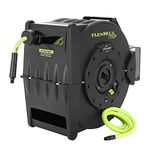 Legacy Manufacturing Flexzilla Levelwind Retractable Air Hose Reel, 3/8" X 50', Heavy Duty, Lightweight, Hybrid, ZillaGreen-L8305FZ