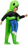 Inflatable Green Alien Costume for Scary Halloween Party Dress-Up (Adult)