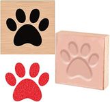 CRASPIRE Wooden Rubber Stamp Paw Pr