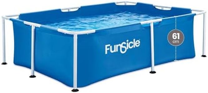 Piscine Tubulaire rectangulaire Funsicle 2,13 m x 1,52 m x 0,61 m, Bleu