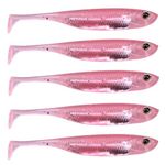 QualyQualy Soft Plastic Lures Swimbait Paddle Tail Shad Lure Bass Bait Shad Minnow Soft Bait for Trout Walleye Crappie Pike 2.75in 3.14in 3.94in (Color 6, 2.75" - 6Pcs)