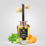 SocialSkn Jo Malone-Inspired Room Diffusers Reed 200ml of Lime Basil and Mandarin- Elegant Reed Diffusers for Home Strong Smelling - Diffusers with Sticks and Oil (Inspired by Jo Malone)