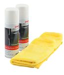 UNIKA Gloss Surface Cleaner and Microfibre Cloth Twinpack – Anti-Static Glass, Mirror & Chrome Cleaner Spray – Streak-Free Finish – Multi-Surface Kitchen Cleaning Products