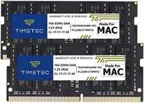 Timetec 32GB KIT(2x16GB) Compatible for Apple 2017 iMac (27-inch w/Retina 5K, 21.5-inch w/Retina 4K / Non-Retina 4K) DDR4 2400MHz PC4-19200 SODIMM MAC RAM Upgrade for iMac 18,1 / iMac 18,2 / iMac 18,3