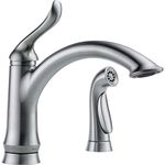 Delta 4453-AR-DST Linden Single-Handle Kitchen Faucet with Matching Side Sprayer, Arctic Stainless