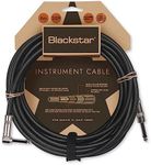 Blackstar 6m (20ft) Instrument Cable Straight ¼” Jack to Angle ¼” Jack for Bass/Electric Guitar/Electro-Acoustic/Keyboard/Amp