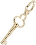 Rembrandt Key Charm - Metal - Gold Plated Sterling Silver