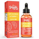 Liposomal Vitamin C 2000 mg Liquid Supplement, Maximum Absorption, High Strength Vegan VIT C, Ascorbic Acid, Non-GMO, Gluten Free, Soy-Free