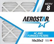 Aerostar 16x20x2 MERV 8 Pleated Air Filter, Made in Canada, 12-Pack (P80S.021620.CAN.MKT)