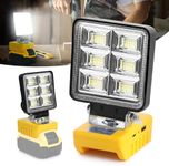 HAARAY LED Work Light for Dewalt 20V MAX Battery, 52W 5200 Lumens Cordless Flood Light with USB-A and Type C Charging Port, 2 Brightness Portable Flashlight, Bare Tool Only(TS-F0120)