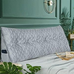 MeMoreCool Triangular Headboard Pillow Day Bed Back Wedge Pillow, Bolster Reading Back Rest Pillow Shredded Foam Insert, Daybed Backrest Positioning Support Cushion Triangle Bedrest Pillow Calking
