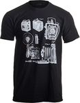 1938 Graflex Speed Graphic Camera Patent Drawing | Photographer Unisex T-Shirt, Black, X-Large