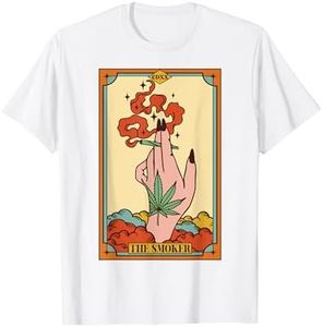 Cannabis Weed Stoner 420 The Smoker Tarot Card T-Shirt