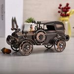 ViaZAID Metal Antique Vintage Car Model Handcrafted Collections Collectible Vehicle Toys for Bar or Home Decor Decoration (8 inch) (Vintage Copper)