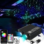 AZIMOM 2022Upgraded Dual Color 32W Sound-Activated Fiber Optic Starlight Headliner Kits Mix860pcs 13.1ft Fiber Strands APP/Bluetooth Remote Control Star Ceiling Car Home Roof Decor