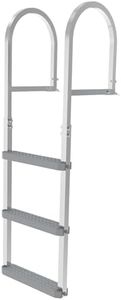 MEIGESI 500 lbs Dock Ladder—3 Steps,Aluminum,Non-Slip Step,Removable Design