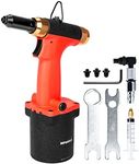 INPANOLS Pneumatic Pop Riveter Gun Hydraulic Air Rivet Tool Kit with 3/32 & 1/8 & 5/32 & 3/16 inch Nosepieces