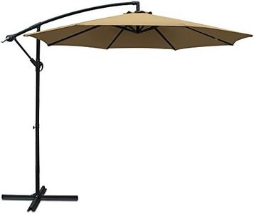 Instahut Outdoor Umbrella 3M Beige Cantilever Stand, Sun Beach Garden Patio Gazebo Shade Market