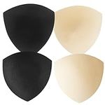 WLLHYF 2 Pairs Removable Bra Pads, Breathable Bra Pads Inserts Women's Pads Enhancers Triangle Shape Breast Padding for Sports Bras Swimsuits Bikini A, B, C, D Cup Available