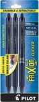 Pilot FriXion Clicker Retractable Erasable Gel Pens, Fine Point, Navy Blue Ink, 3-Pack (31468)