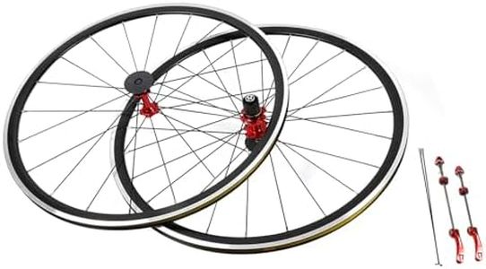 700C Road Bike Wheelset, 661Lbs Load Front&Rear Bicycle Wheel Set Clincher Rim Brake Ultra-Light Aluminium Alloy Bike Wheels, 7-11 Speed Wheelsets Hub Bike Accessories