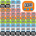 54 Pcs Kitchen Timer Bulk with Small Magnetic Backing Stand Liubeili Digital Timers Manual Electronic Alarm Clock Visual LCD Display for Kids Teacher Toothbrush Exercise Oven Classroom Baking