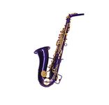 Alto Saxophone Purple color High pitch 21 keys made by Brass with hard case