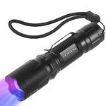 UV 365nm&395nm 2 in1 Flashlight, UV BlackLight for UV Glue Curing,Rocks & Minerals Hunting,Pet Stain Detector&Scorpion Finder, Dry Stain , Portable&Zoomable Ultraviolet Blacklight