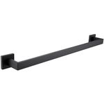 LANC 24” Bath Towel Bar for Bathroom Wall Mounted, Matte Black Square Towel Rack Hanger 24-Inche SUS304 Stainless Steel Shower Towel Rail Rod Kitchen Lavatory Hand Towel Holder, A8804MB-6P1