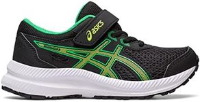 ASICS Kid's Contend 8 Pre-School Running Shoes, 3, Black/Lime Zest