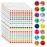 20 Sheets Shiny Circle Dot Stickers Sparkle Color Coding Labels 16 Colors Small Round Dot Stickers Laser Colorful Circle Dot Stickers for Classroom Office DIY (3520 Pcs)