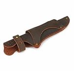 TOURBON Leather Fixed Blade Knife Sheath for Belt Straight Knife Holster Camping Outdoor Hunting