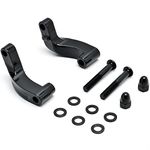 Krator Black Mirror Relocation Extension Adapter Kit Compatible with Harley Davidson Street Bob FXDB 2010-2014