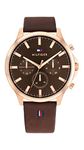 Tommy Hilfiger Analogue Multifunction Quartz Watch for Men with Dark Brown Leather Strap - 1710497