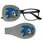 Kids and Adults Orthoptic Eye Patch For Amblyopia Lazy Eye Occlusion Therapy Treatment Hedge Hog (Black, Left Eye to be covered)