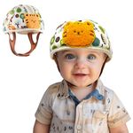 Domayllay Baby Helmet for Crawing Walking,Soft Infant Safety Helmet,Baby Helmet 1-2 Years for Anti-Fall Head Protector,Adjustable, Breathable Toddler Helmet (Little Tiger, Large)